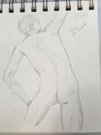 male back stretching